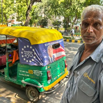 Trump’s Image on New Delhi’s Auto-Rickshaws: A Unique Advertising Campaign