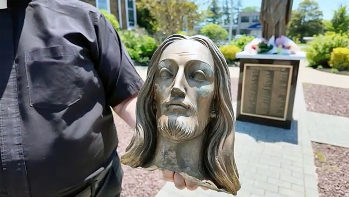 Woman Arrested for Vandalizing Jesus Statue Outside Long Island Church