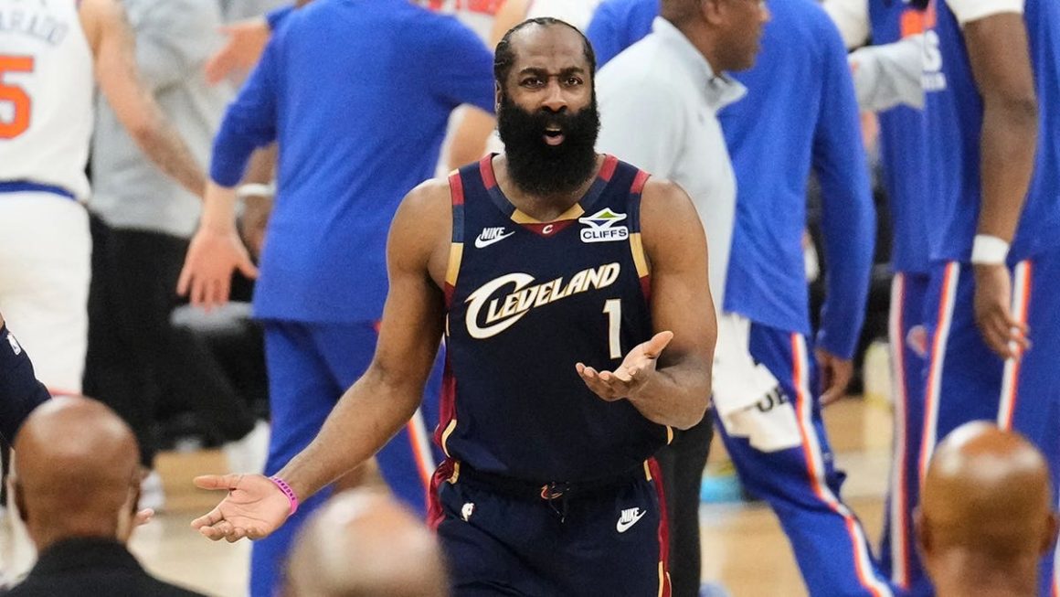 d8531b9c-32c9-4564-839a-1e4753b46733 Cleveland Cavaliers Swept by Knicks as Harden Struggles