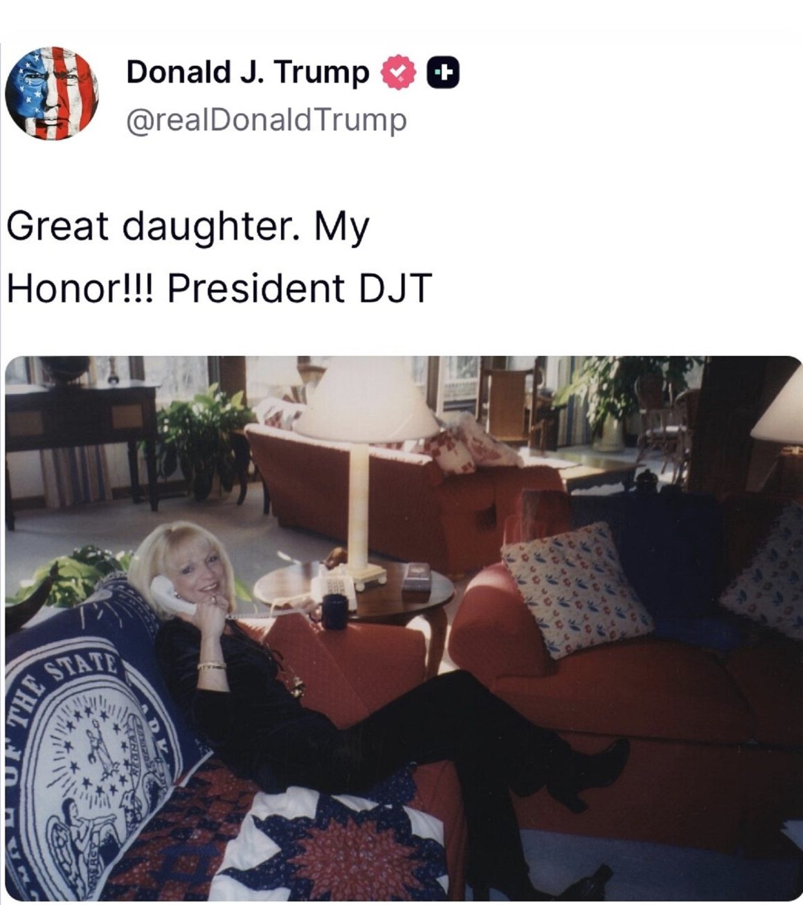 Screenshot Unidentified Woman in Trump’s Post Sparks Online Speculation