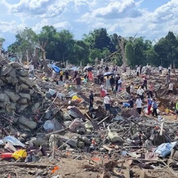 Explosion in Myanmar Village Caused by Mining Warehouse Blast