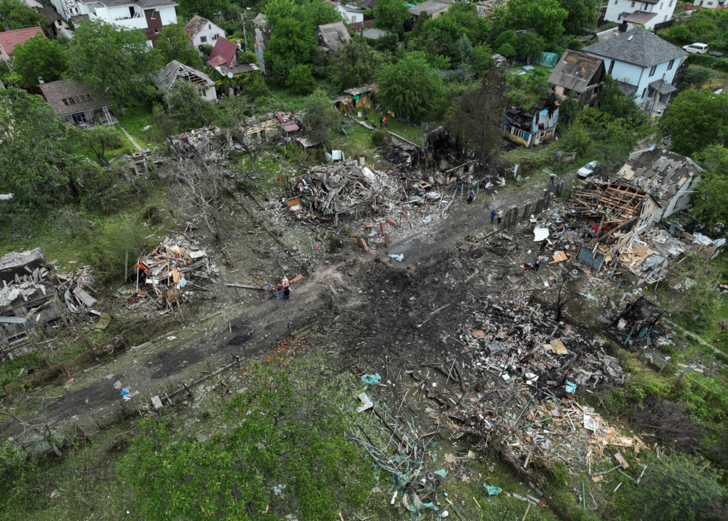 Aftermath of a Russian missile and drone attack in Kyiv Russia’s Massive Overnight Attack on Ukraine: Key Details and Global Reactions