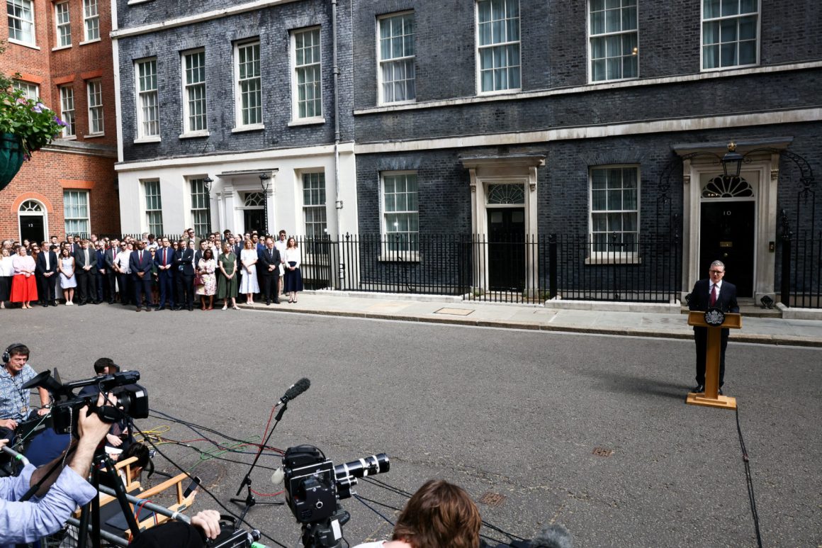 Britain's PM Starmer announces the timeline for his resignation outside 10 Downing Street, in London Keir Starmer’s Departure as UK Prime Minister: An Analysis