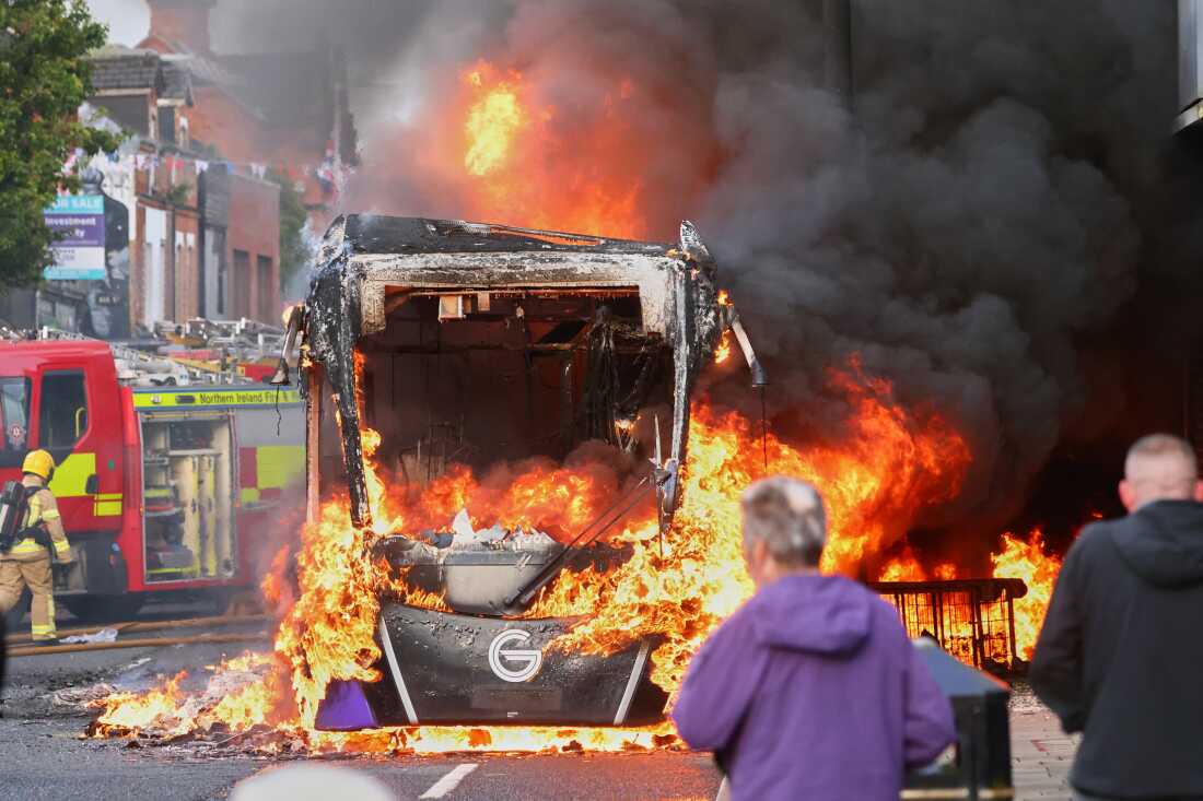 Britain Northern Ireland Stabbing Calls for Calm Following Belfast Stabbing and Protests