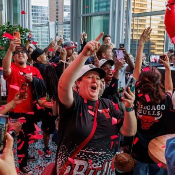 Celebrations at Chicago Bulls NBA Draft Watch Party