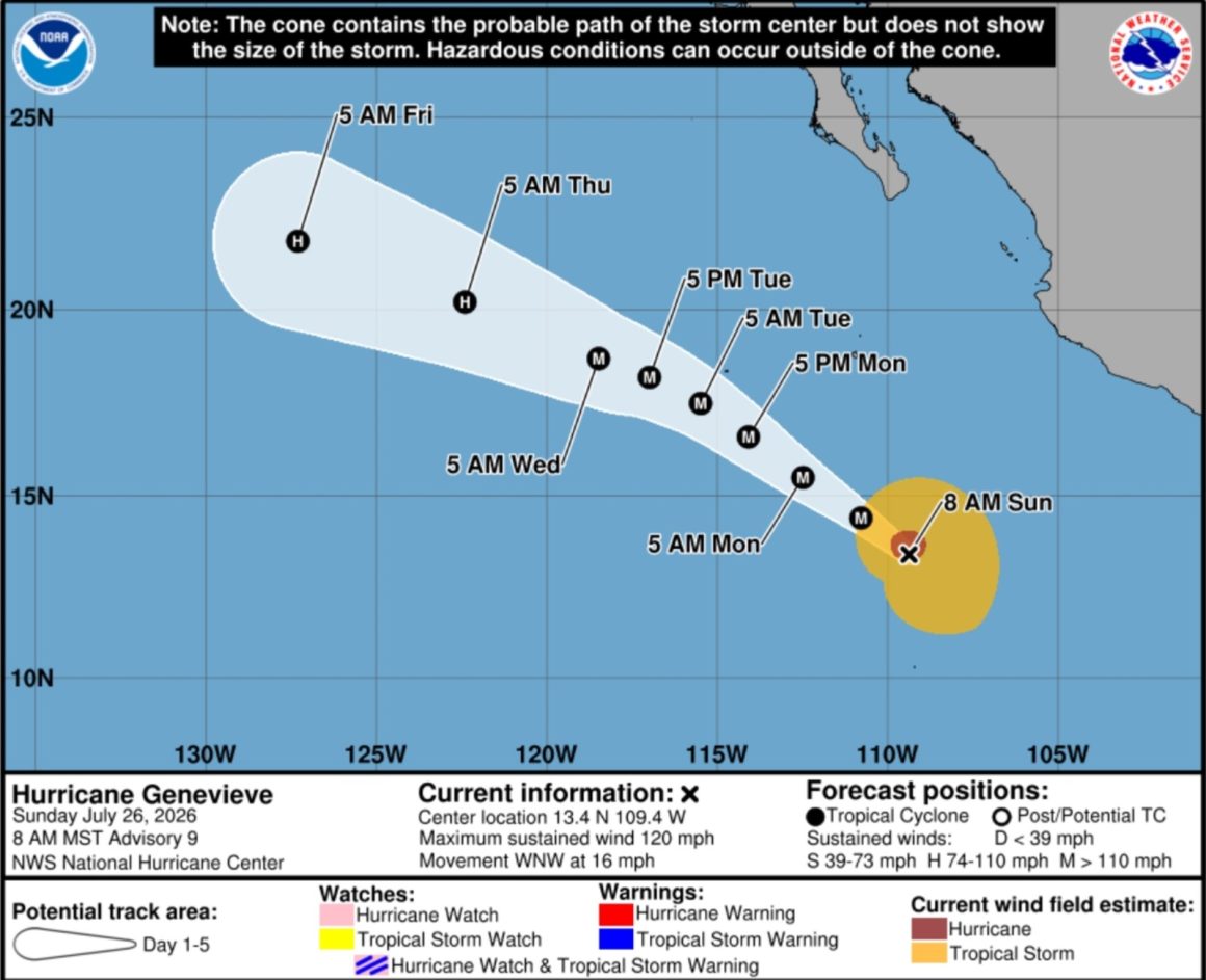 Hurricane Genevieve: First Major Hurricane of 2026 in Eastern Pacific