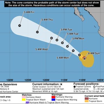Hurricane Genevieve: First Major Hurricane of 2026 in Eastern Pacific