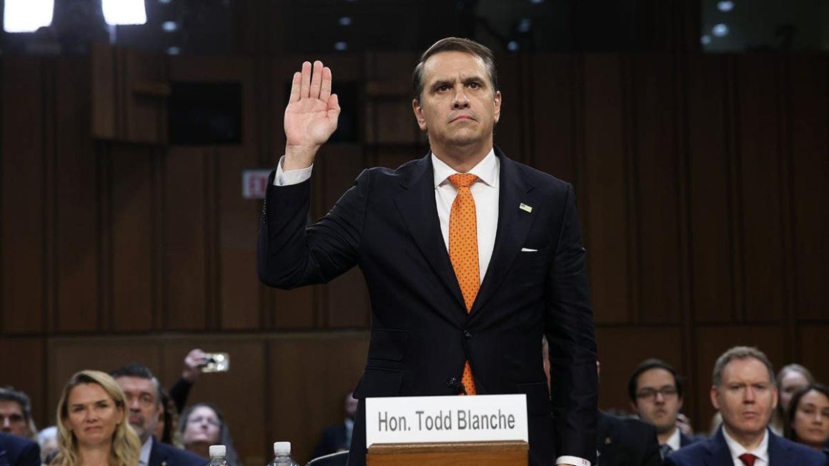 Acting AG Todd Blanche Faces Intense Senate Hearing Questions