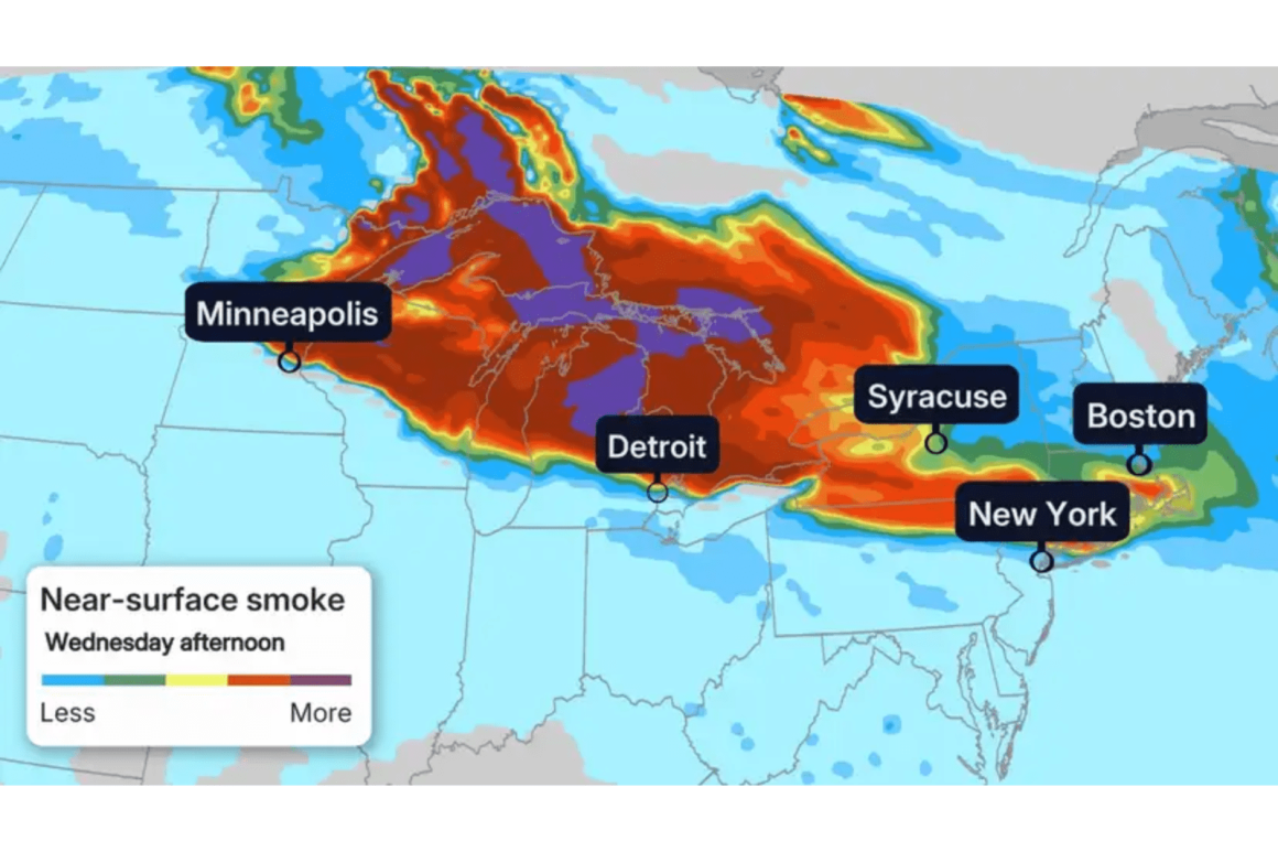 Canadian Wildfire Smoke Triggers Air Quality Alerts in US