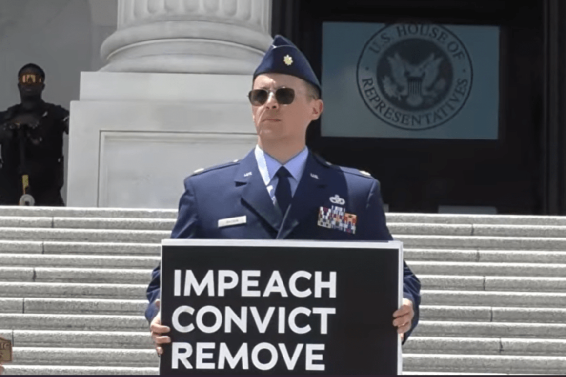 Air Force Officer Faces Consequences for Anti-Trump Protest