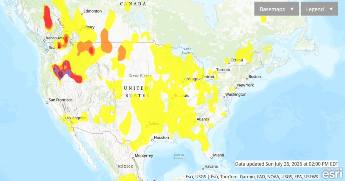 7ad41c06-47a3-44b0-a8a5-3f9ba03422c0 Air Quality Alerts Affect Western U.S. Due to Wildfire Smoke and Ozone