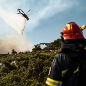 Firefighting Helicopters Collide Amid Greece’s Wildfire Battle