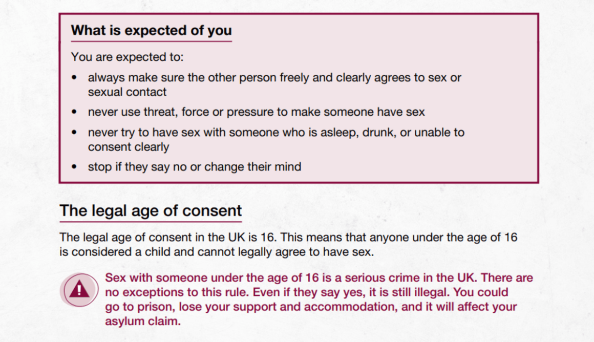 UK Issues New Guidance for Asylum Seekers on Consent and Equality
