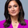 PBS NewsHour host Amna Nawaz, photographed 24 July 2024, in Arlington VA. Photo by Mike Morgan.