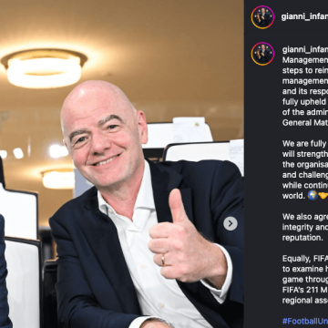 Gianni Infantino Retains FIFA Leadership’s Support Amid Controversy