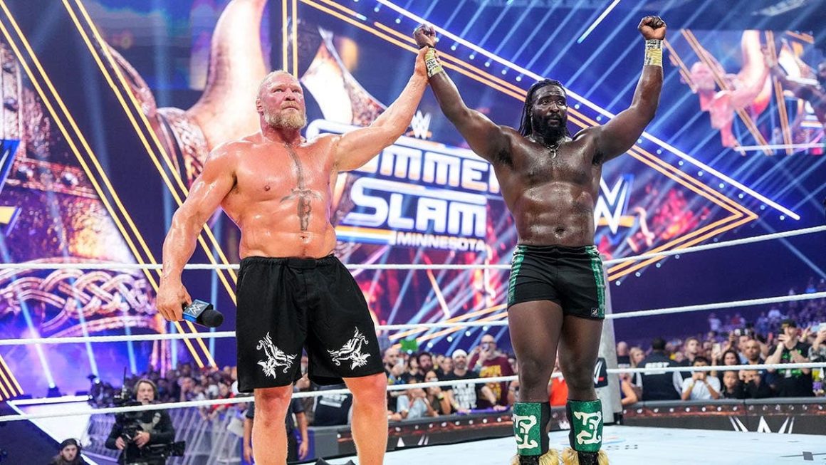 Oba Femi Triumphs Over Brock Lesnar in SummerSlam Hell in a Cell Match