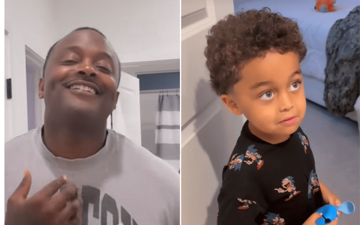 Child’s Surprised Reaction to Dad’s Shaved Beard