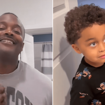 Child’s Surprised Reaction to Dad’s Shaved Beard