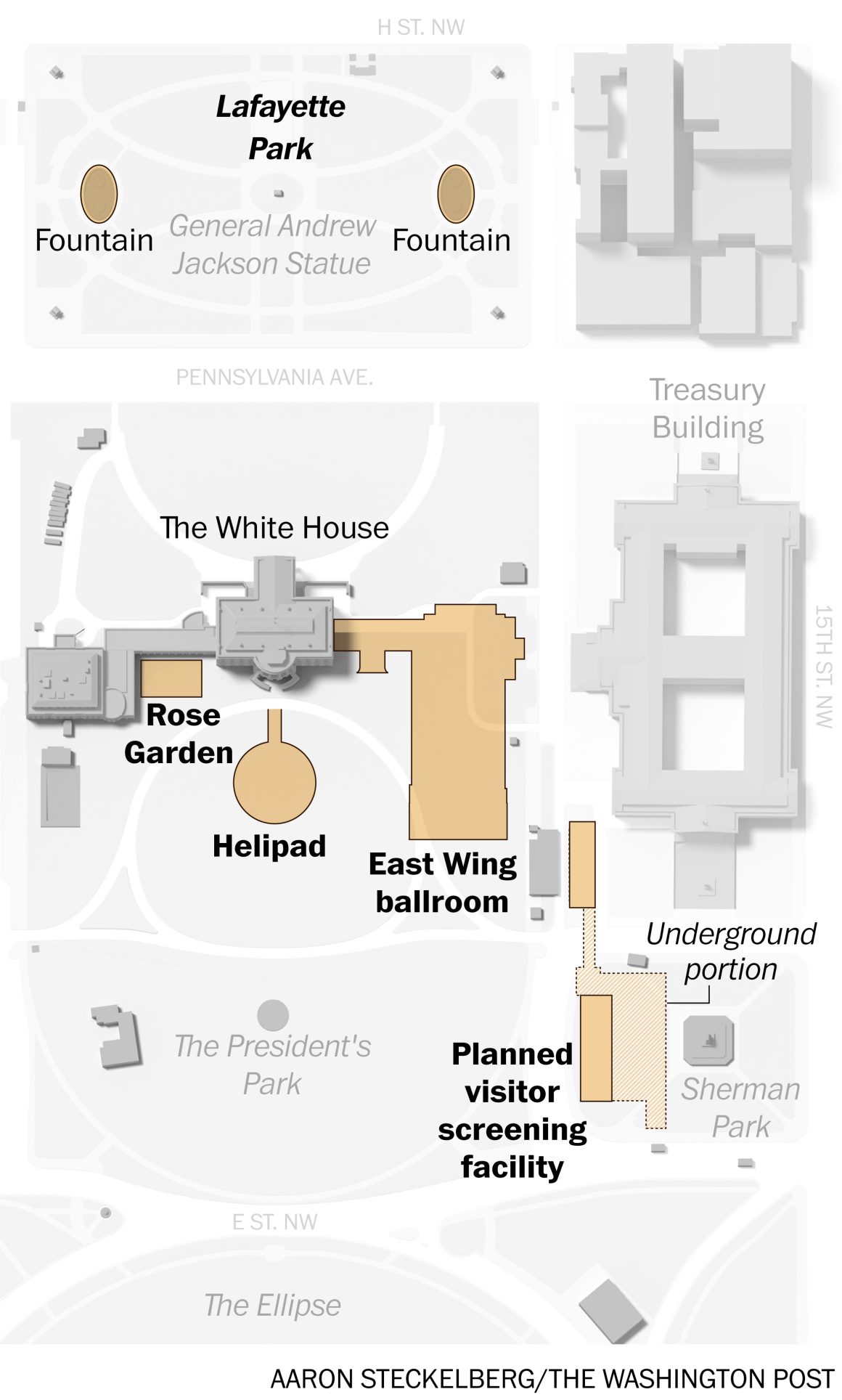 White House Grounds Construction Costs Rise for Taxpayers
