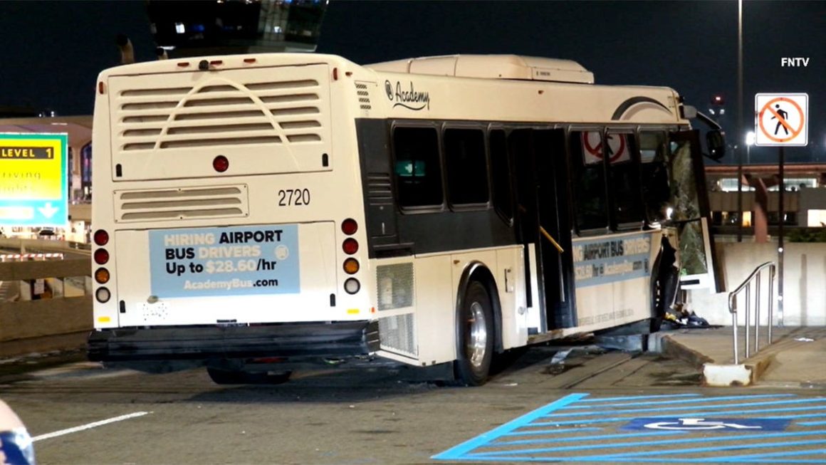 Shuttle Bus Crashes at Newark Airport, Injuring 13