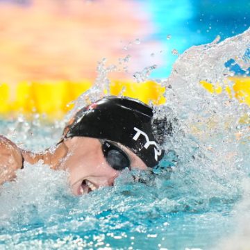 Michael Phelps Attends Pan Pacific Championships with Sons