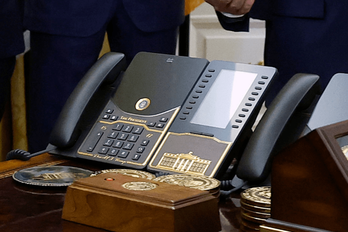 Trump’s Gold Desk Phone: A Look Inside the Oval Office