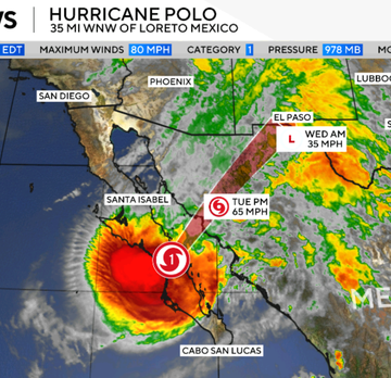 Hurricane Polo’s Impact on the Southwestern US
