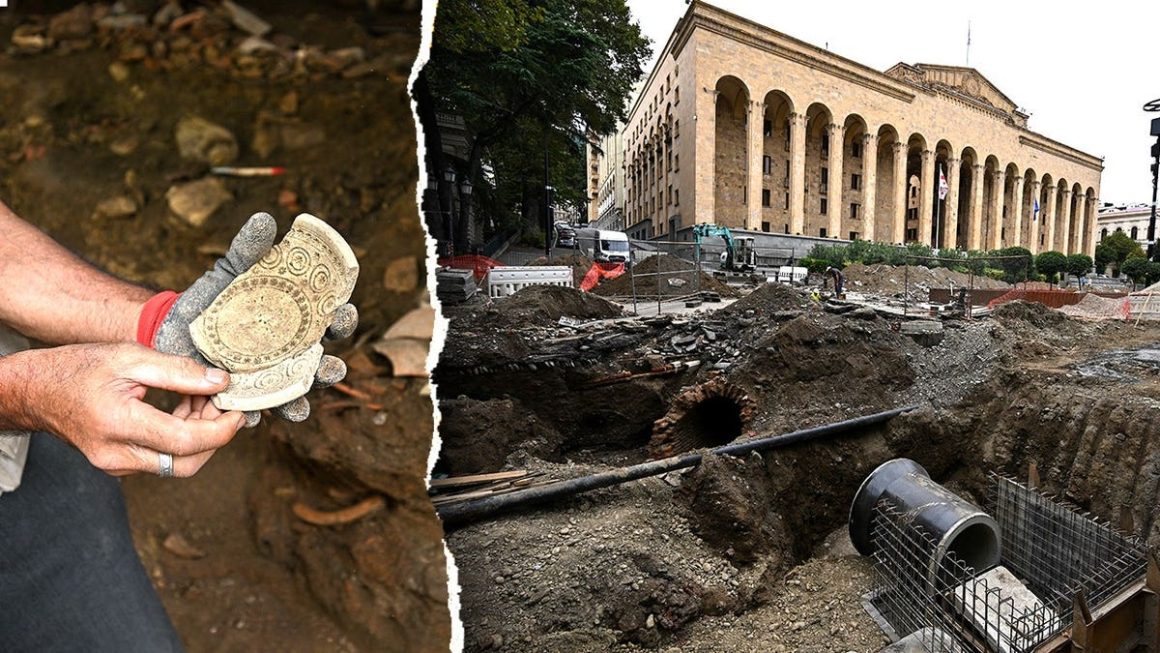 Ancient Pottery Unearthed During Tbilisi Boulevard Renovation