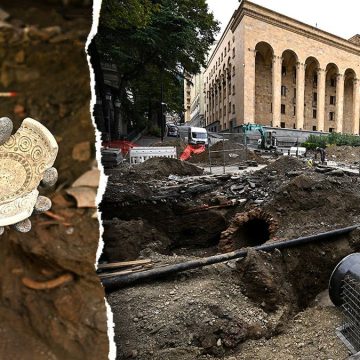 Ancient Pottery Unearthed During Tbilisi Boulevard Renovation