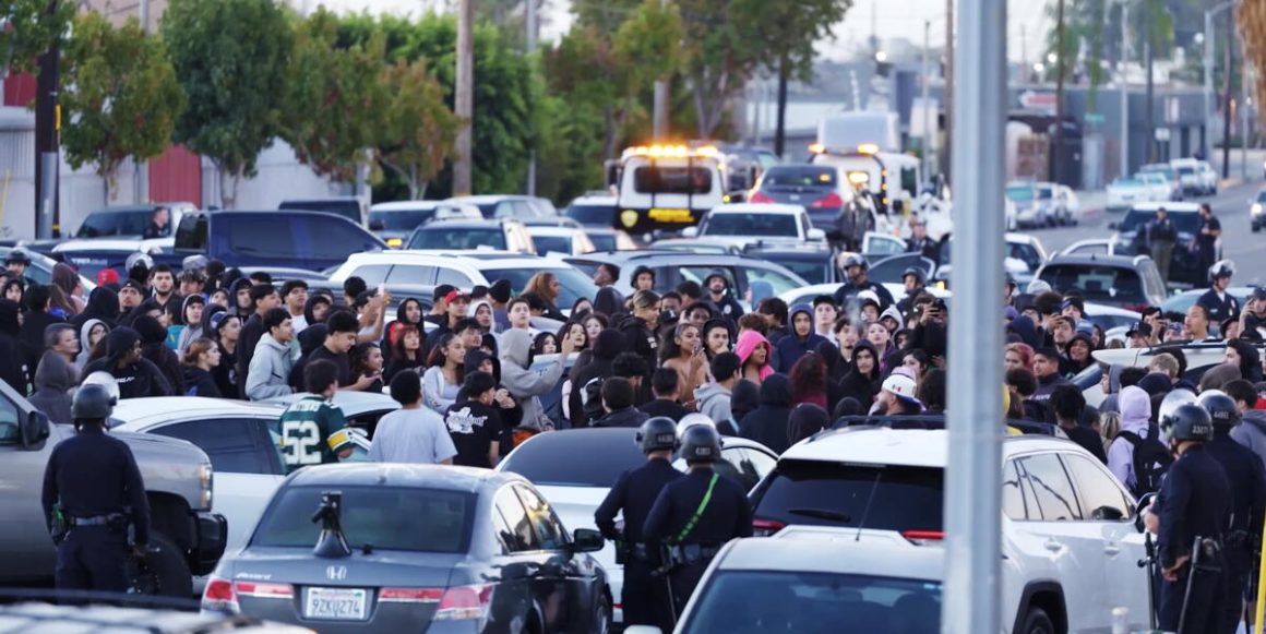 Police Respond to Major Street Takeover in L.A.