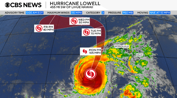 d5760bc2-246c-4a25-9185-c90d2a5d7238 Hurricane Lowell Approaches Hawaii with Powerful Winds