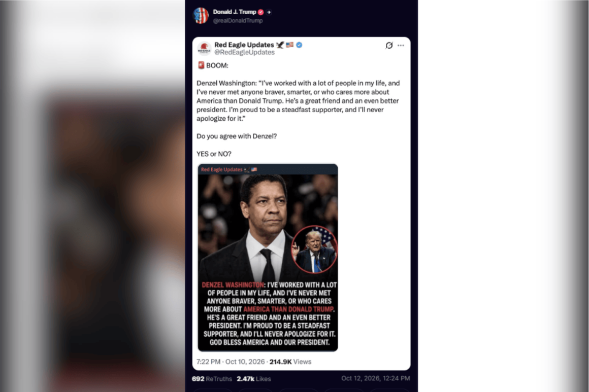 39599152-f1ec-4bda-81cd-a0c380f9ac93 Debunking False Claims: Denzel Washington and Trump Support