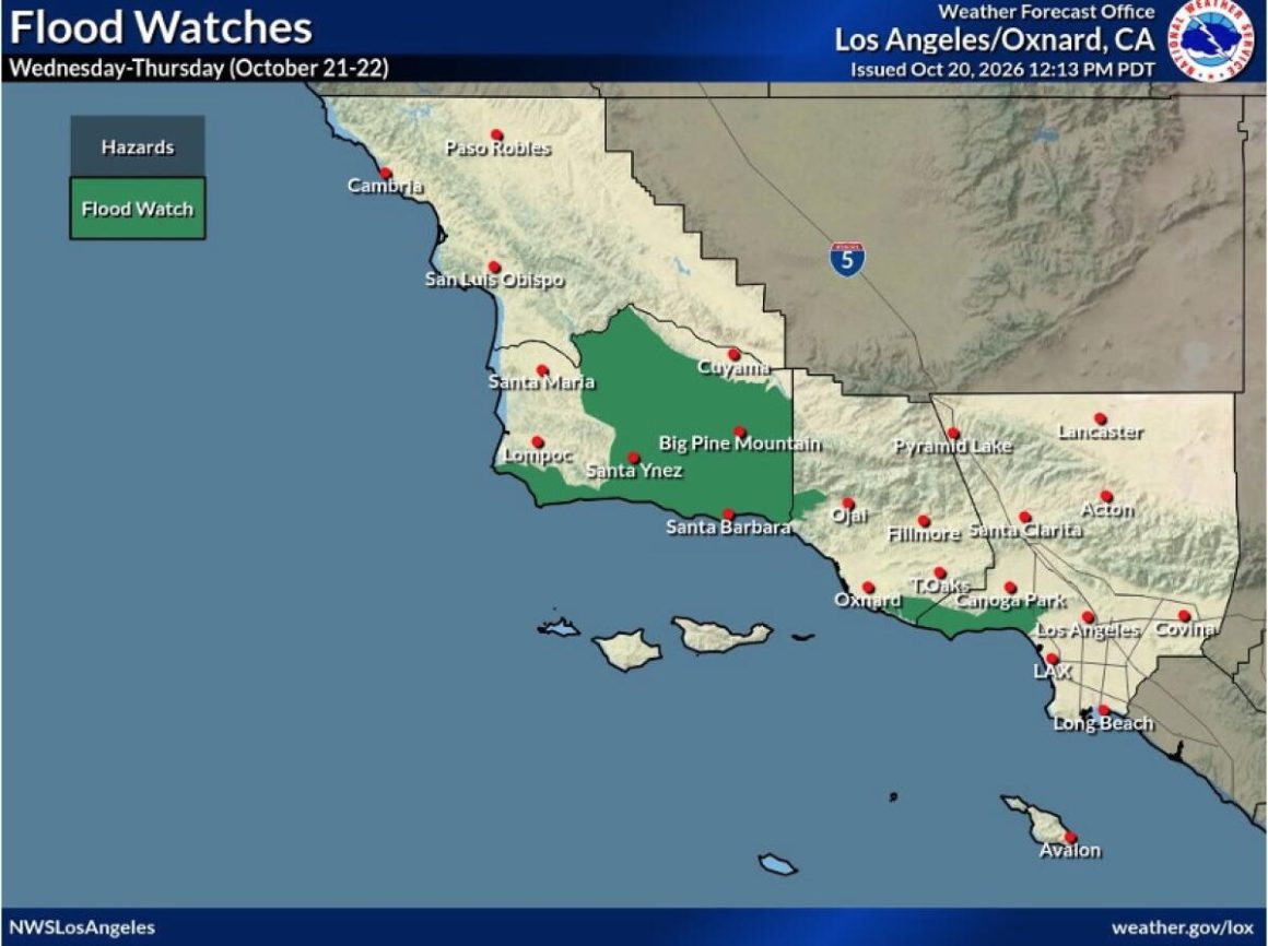 Rain Expected in Southern California with Beach Hazards Warning
